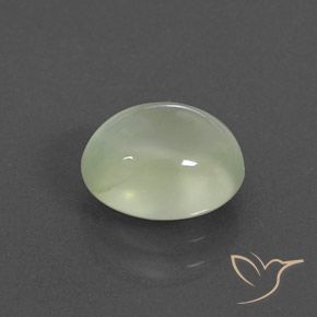 9,17 ctw natürlicher Medium Green  Prehnit, Oval, Transparent / Lichtdurchlässig