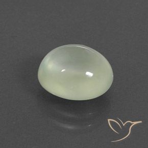 9,17 ctw natürlicher Medium Green  Prehnit, Oval, Transparent / Lichtdurchlässig