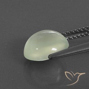 9,17 ctw natürlicher Medium Green  Prehnit, Oval, Transparent / Lichtdurchlässig