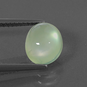 3,09 ctw natürlicher grüner Prehnit, Transparent, Transparent / Lichtdurchlässig