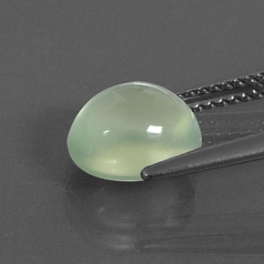3,09 ctw natürlicher grüner Prehnit, Transparent, Transparent / Lichtdurchlässig