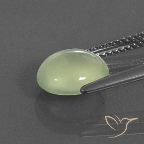 9,17 ctw natürlicher Pale Pear Green  Prehnit, Oval, Transparent / Lichtdurchlässig