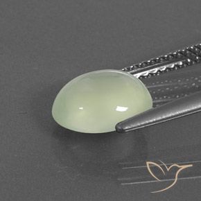 9,17 ctw natürlicher Medium Green  Prehnit, Oval, Transparent