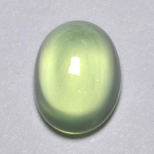 2,13 ctw natürlicher grüner Prehnit, Oval Schliff, Transparent