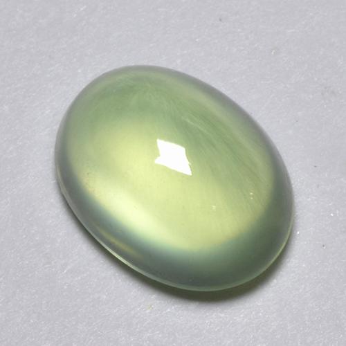 2,13 ctw natürlicher grüner Prehnit, Oval Schliff, Transparent