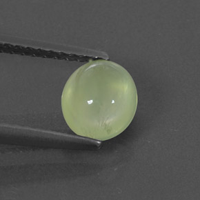 0,99 ctw natürlicher grüner Prehnit, Transparent, Transparent / Lichtdurchlässig