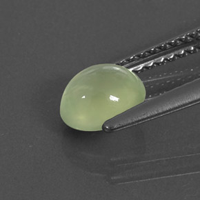 0,99 ctw natürlicher grüner Prehnit, Transparent, Transparent / Lichtdurchlässig