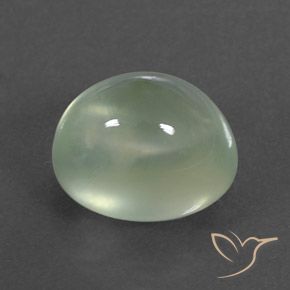 9,17 ctw natürlicher Very Light Green  Prehnit, Oval, Transparent / Lichtdurchlässig