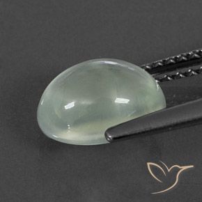 9,17 ctw natürlicher Very Light Green  Prehnit, Oval, Transparent / Lichtdurchlässig