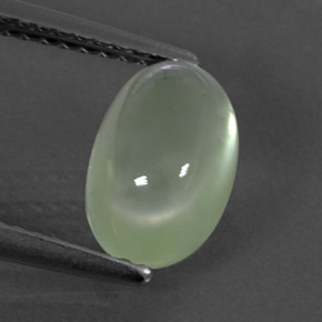 2,43 ctw natürlicher grüner Prehnit, Transparent, Transparent / Lichtdurchlässig