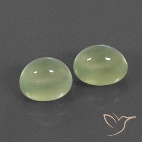 5.57 ct natürliche Light Green  Prehnit-Edelsteine, Oval, Transparent / Lichtdurchlässig