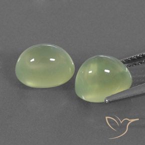 4.75 ct natürliche Yellow Green  Prehnit-Edelsteine, Oval, Transparent / Lichtdurchlässig