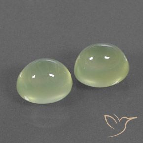 4.71 ct natürliche Medium Green  Prehnit-Edelsteine, Oval, Transparent / Lichtdurchlässig
