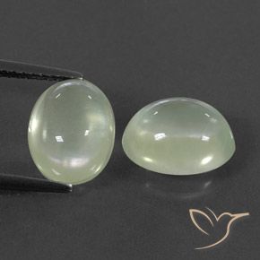 6.09ctw Natürlicher Olive Green  Prehnit, Oval, Transparent