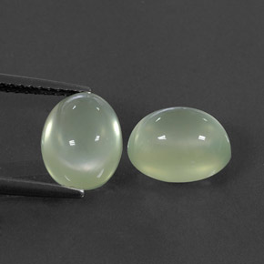 5,49 ct natürliche grüner Prehnit-Edelsteine, Transparent, Transparent / Lichtdurchlässig