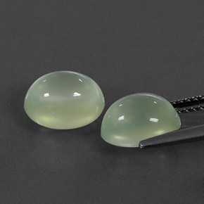 5,49 ct natürliche grüner Prehnit-Edelsteine, Transparent, Transparent / Lichtdurchlässig