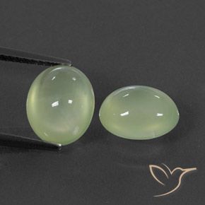 5.16ctw Natürlicher Pale Pear Green  Prehnit, Oval, Transparent / Lichtdurchlässig