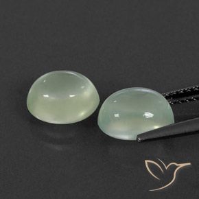 4.03 ct natürliche hellgrün Prehnit-Edelsteine, Oval, Transparent / Lichtdurchlässig