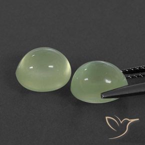 5.48 ct natürliche Yellow Green  Prehnit-Edelsteine, Oval, Transparent / Lichtdurchlässig