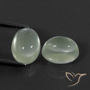 4.75ctw Natürlicher Light Green  Prehnit, Oval, Transparent / Lichtdurchlässig