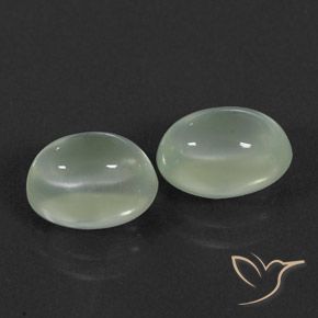 4.75 ct natürliche Light Green  Prehnit-Edelsteine, Oval, Transparent / Lichtdurchlässig
