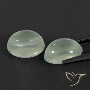 4.75 ct natürliche Light Green  Prehnit-Edelsteine, Oval, Transparent / Lichtdurchlässig