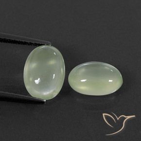 3.52ctw Natürlicher Pale Green  Prehnit, Oval, Transparent / Lichtdurchlässig