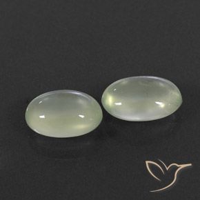 3.52 ct natürliche Pale Green  Prehnit-Edelsteine, Oval, Transparent / Lichtdurchlässig