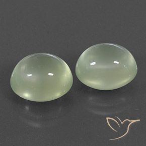 7.78 ct natürliche Light Green  Prehnit-Edelsteine, Oval, Transparent / Lichtdurchlässig