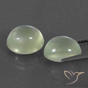 7.78 ct natürliche Light Green  Prehnit-Edelsteine, Oval, Transparent / Lichtdurchlässig
