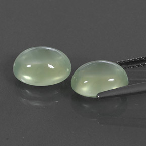 4,90 ct natürliche grüner Prehnit-Edelsteine, Transparent, Transparent / Lichtdurchlässig