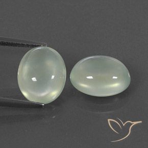 6.48ctw Natürlicher Light Hazel Green    Prehnit, Oval, Transparent / Lichtdurchlässig