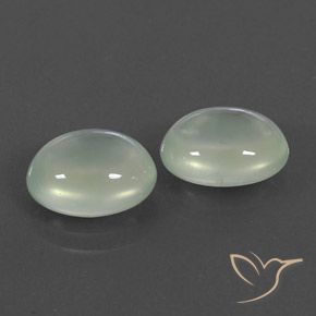 6.48 ct natürliche Light Hazel Green    Prehnit-Edelsteine, Oval, Transparent / Lichtdurchlässig