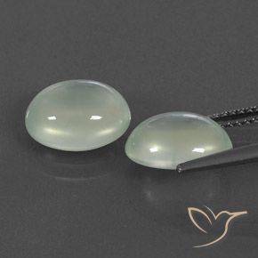 6.48 ct natürliche Light Hazel Green    Prehnit-Edelsteine, Oval, Transparent / Lichtdurchlässig