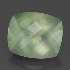 5,67 ctw natürlicher grüner Prehnit, Transparent, Transparent / Lichtdurchlässig