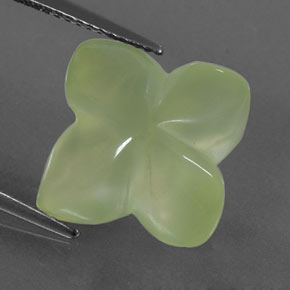 11,73 ctw natürlicher grüner Prehnit, Transparent, Transparent / Lichtdurchlässig