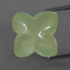 11,73 ctw natürlicher grüner Prehnit, Transparent, Transparent / Lichtdurchlässig