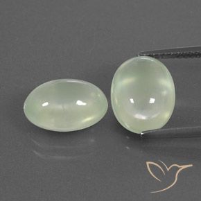 7.47ctw Natürlicher Graugrün Prehnit, Oval, Transparent