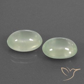 7.47 ct natürliche Graugrün Prehnit-Edelsteine, Oval, Transparent