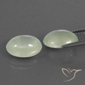 7.47 ct natürliche Graugrün Prehnit-Edelsteine, Oval, Transparent