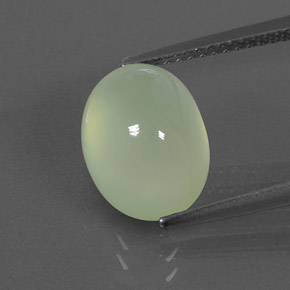 5,17 ctw natürlicher grüner Prehnit, Transparent, Transparent / Lichtdurchlässig
