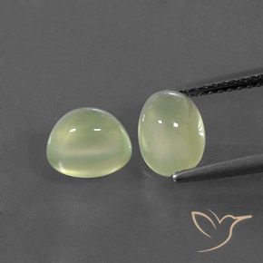 3.71ctw Natürlicher Graugrün Prehnit, Oval, Transparent / Lichtdurchlässig
