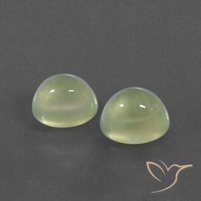 3.71 ct natürliche Graugrün Prehnit-Edelsteine, Oval, Transparent / Lichtdurchlässig