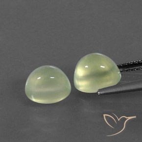 3.71 ct natürliche Graugrün Prehnit-Edelsteine, Oval, Transparent / Lichtdurchlässig