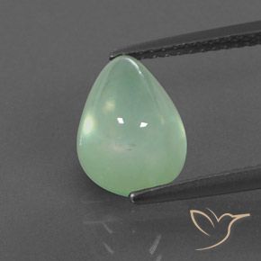 3.54ct Natürlicher hellgelblich-grün Prehnit, Birnenform, Transparent