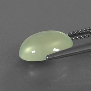 3,53 ctw natürlicher grüner Prehnit, Oval Schliff, Transparent