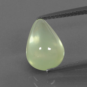 3,60 ctw natürlicher grüner Prehnit, Birnenform, Transparent
