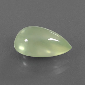 3,60 ctw natürlicher grüner Prehnit, Birnenform, Transparent
