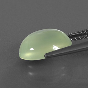 3,91 ctw natürlicher grüner Prehnit, Oval Schliff, Transparent