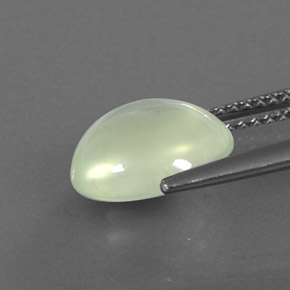 3,53 ctw natürlicher grüner Prehnit, Oval Schliff, Transparent